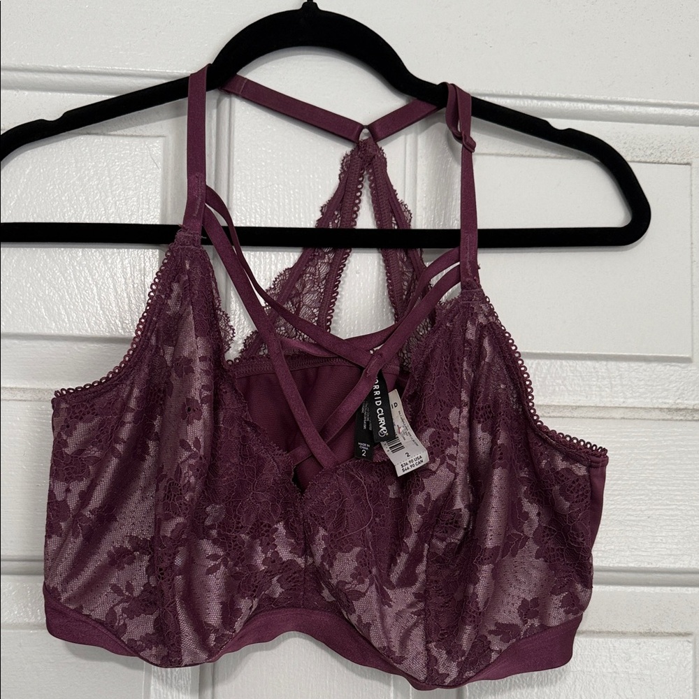 Elegant Lace Bandeau in Rich Purple